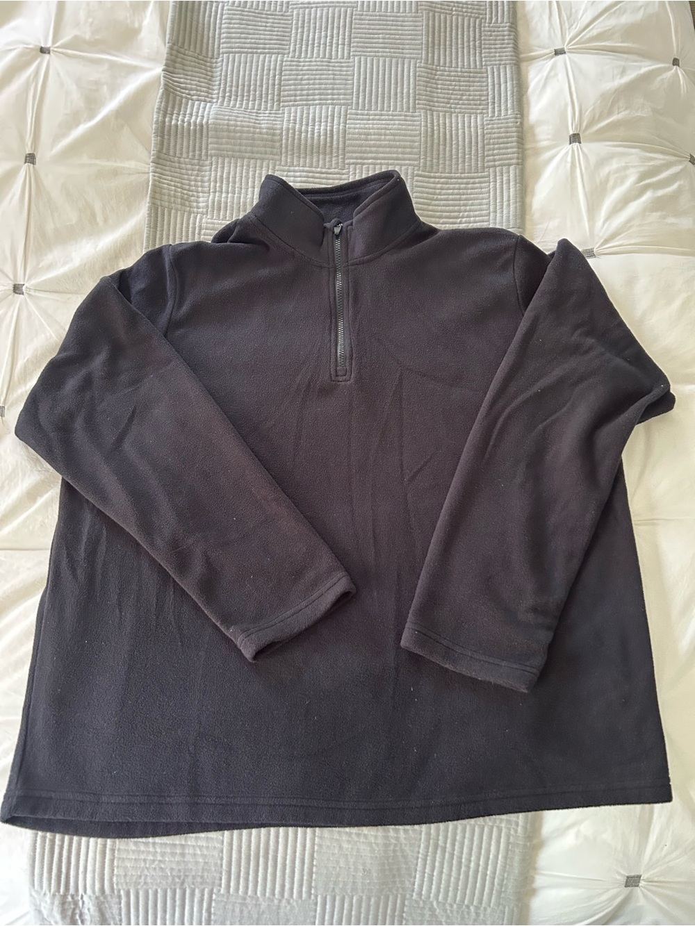 Joe Fresh Black Men's Half-Zip Fleece Pullover